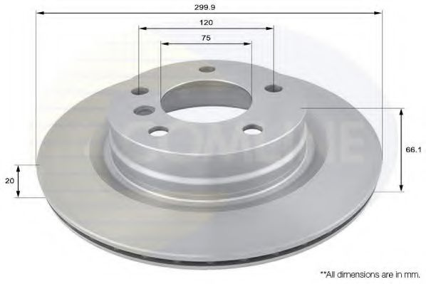 Disc frana BMW Seria 3 (F30, F35, F80) (2011 - 2016) COMLINE ADC1718V piesa NOUA