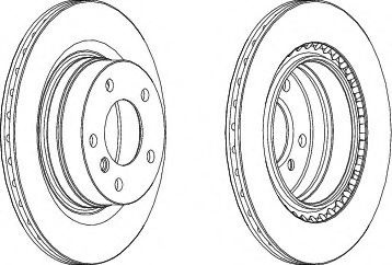 Disc frana BMW Seria 3 (F30, F35, F80) (2011 - 2016) FERODO DDF1549 piesa NOUA