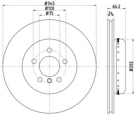 Disc frana BMW Seria 3 Gran Turismo (F34) (2013 - 2016) TEXTAR 92265625 piesa NOUA