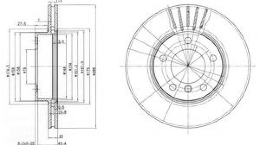 Disc frana BMW Seria 3 Touring (E36) (1995 - 1999) DELPHI BG2623C piesa NOUA