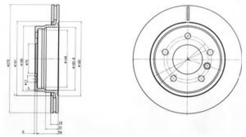 Disc frana BMW Seria 3 Touring (E46) (1999 - 2005) DELPHI BG3041C piesa NOUA