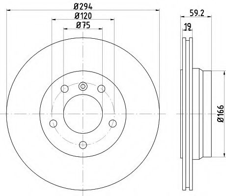 Disc frana BMW Seria 3 Touring (E46) (1999 - 2005) TEXTAR 92097303 piesa NOUA