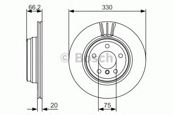 Disc frana BMW Seria 3 Touring (F31) (2011 - 2016) BOSCH 0 986 479 622 piesa NOUA