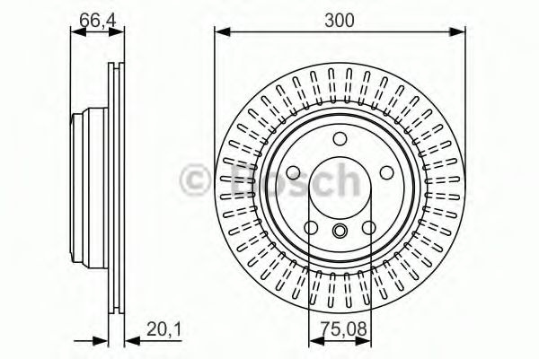 Disc frana BMW Seria 3 Touring (F31) (2011 - 2016) BOSCH 0 986 479 045 piesa NOUA