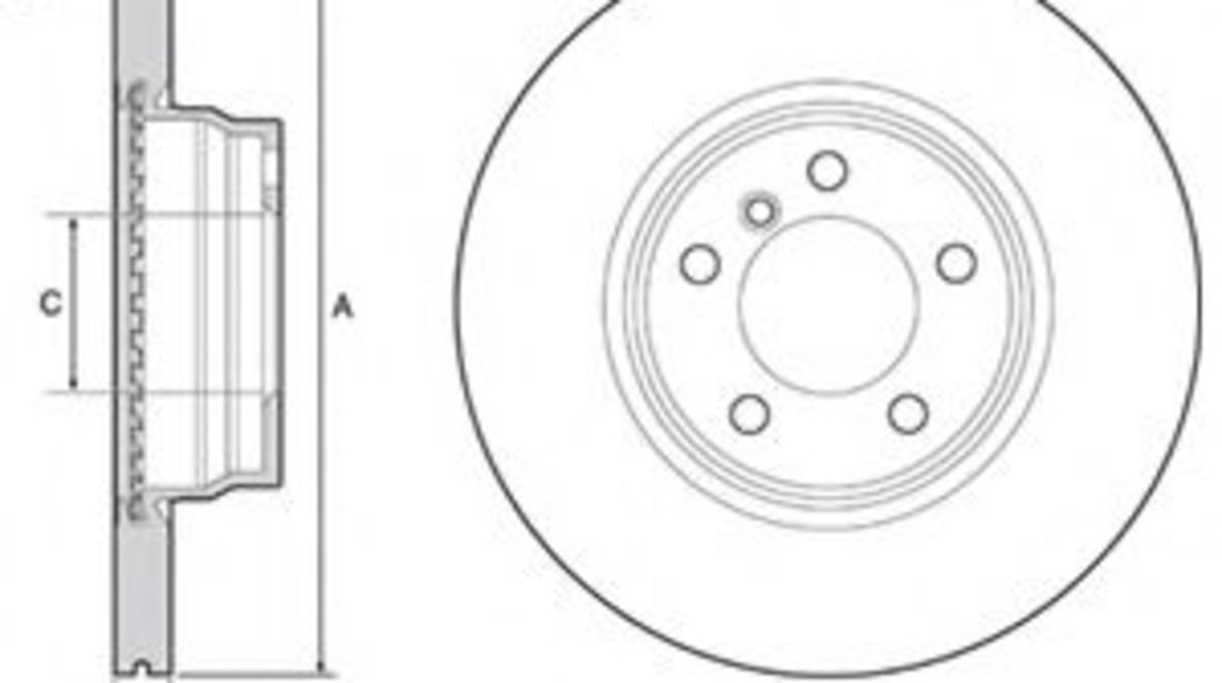 Disc frana BMW Seria 3 Touring (F31) (2011 - 2016) DELPHI BG4458C piesa NOUA