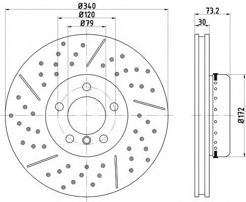 Disc frana BMW Seria 4 Cabriolet (F33, F83) (2013 - 2016) TEXTAR 92265025 piesa NOUA