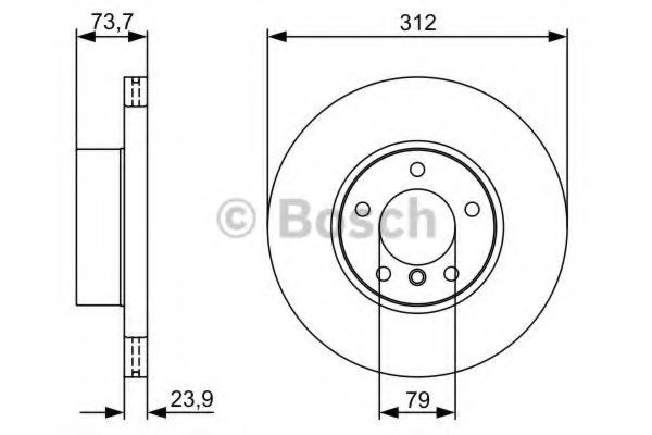 Disc frana BMW Seria 4 Cupe (F32, F82) (2013 - 2016) BOSCH 0 986 479 381 piesa NOUA