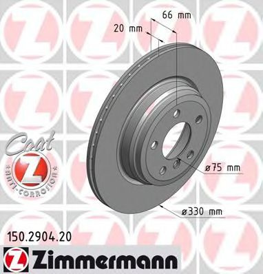 Disc frana BMW Seria 4 Cupe (F32, F82) (2013 - 2016) ZIMMERMANN 150.2904.20 piesa NOUA