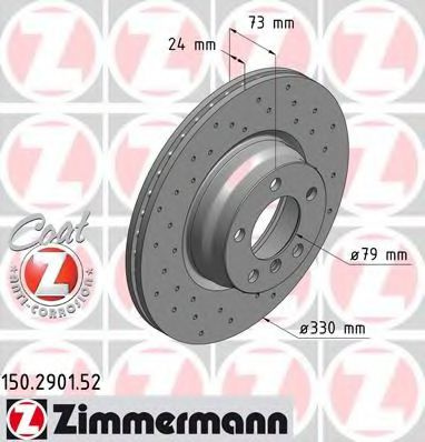 Disc frana BMW Seria 4 Gran Coupe (F36) (2014 - 2016) ZIMMERMANN 150.2901.52 piesa NOUA