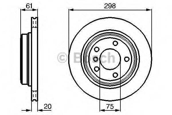 Disc frana BMW Seria 5 (E39) (1995 - 2003) BOSCH 0 986 478 426 piesa NOUA