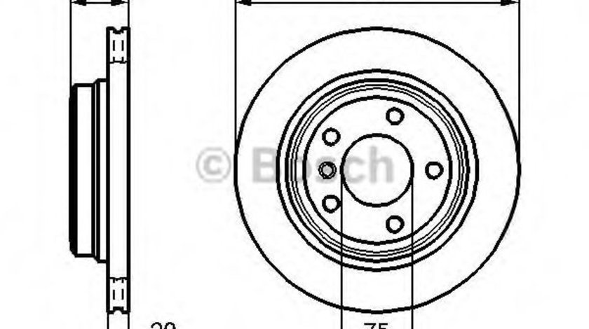 Disc frana BMW Seria 5 (E39) (1995 - 2003) BOSCH 0 986 478 426 piesa NOUA