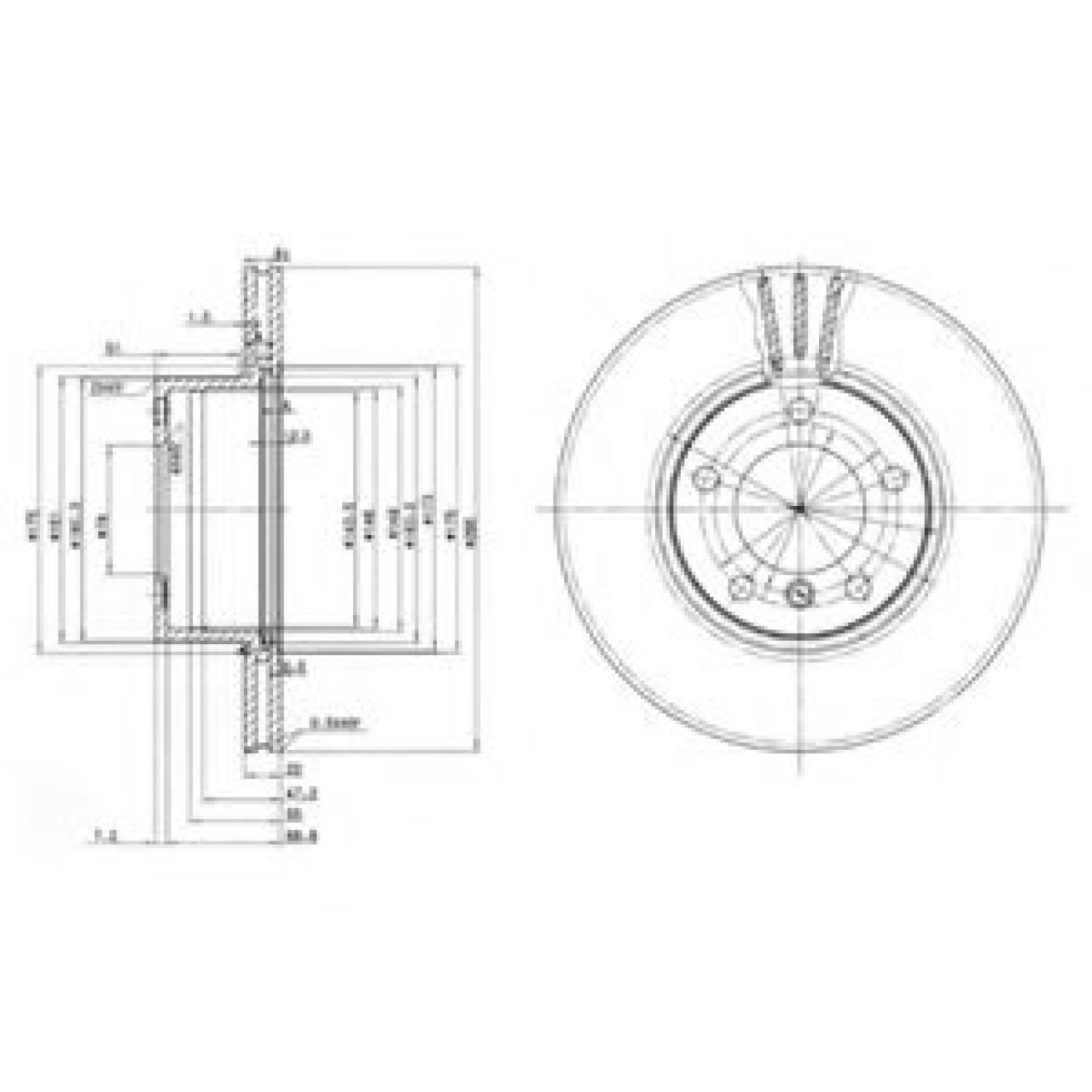 Disc frana BMW Seria 5 (E39) (1995 - 2003) DELPHI BG3043 piesa NOUA