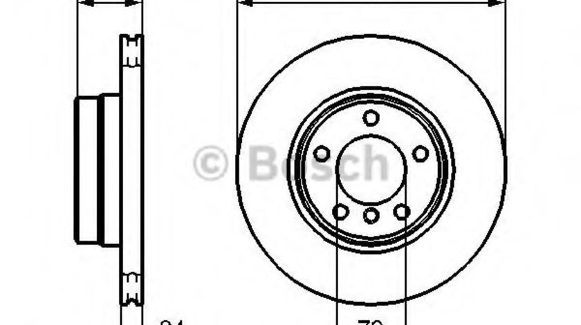 Disc frana BMW Seria 5 (E60) (2003 - 2010) BOSCH 0 986 479 055 piesa NOUA