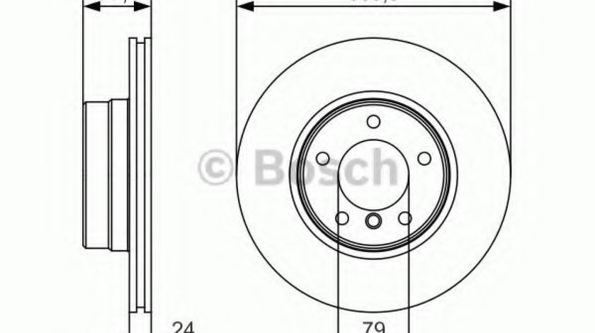 Disc frana BMW Seria 5 (E60) (2003 - 2010) BOSCH 0 986 479 S29 piesa NOUA