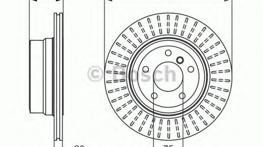 Disc frana BMW Seria 5 (E60) (2003 - 2010) BOSCH 0 986 479 351 piesa NOUA