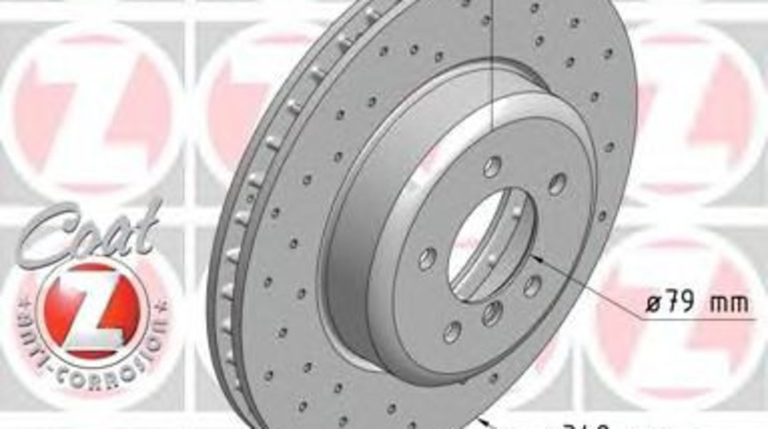 Disc frana BMW Seria 5 (E60) (2003 - 2010) ZIMMERMANN 150.3434.52 piesa NOUA