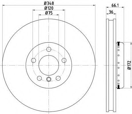 Disc frana BMW Seria 5 Gran Turismo (F07) (2009 - 2016) TEXTAR 92253725 piesa NOUA