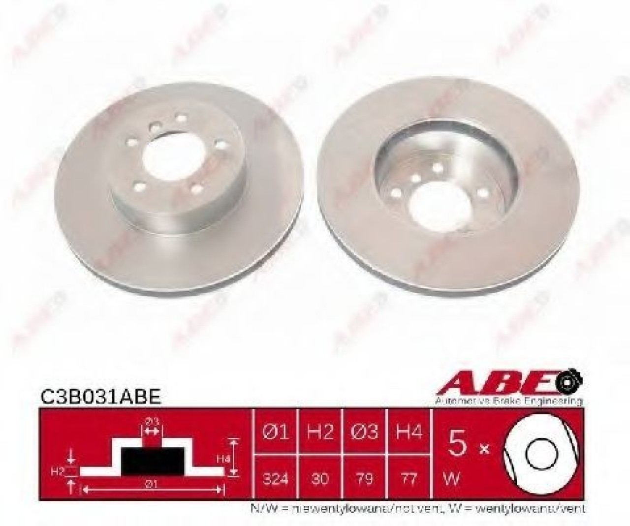 Disc frana BMW Seria 6 Cabriolet (E64) (2004 - 2010) ABE C3B031ABE piesa NOUA