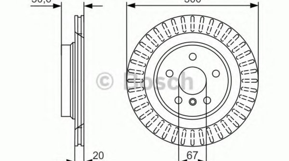 Disc frana BMW X1 (F48) (2015 - 2016) BOSCH 0 986 479 C95 piesa NOUA