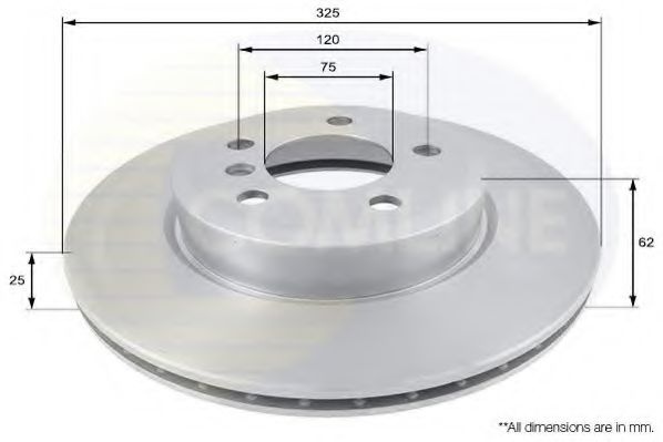 Disc frana BMW X3 (E83) (2004 - 2011) COMLINE ADC1719V piesa NOUA