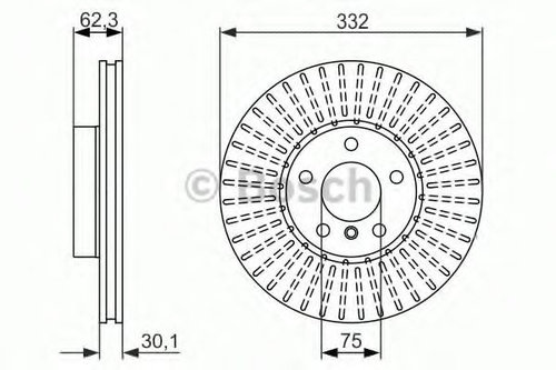 Disc frana BMW X5 (E70) (2007 - 2013) BOSCH 0 986 479 624 piesa NOUA