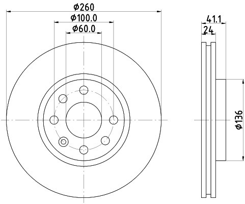 Disc frana BMW X5 (E70) (2007 - 2013) KRIEGER 0950004121 piesa NOUA