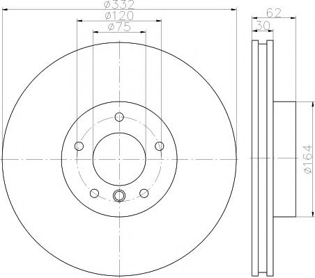 Disc frana BMW X5 (E70) (2007 - 2013) TEXTAR 92160803 piesa NOUA