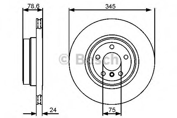 Disc frana BMW X5 (F15, F85) (2013 - 2016) BOSCH 0 986 479 443 piesa NOUA