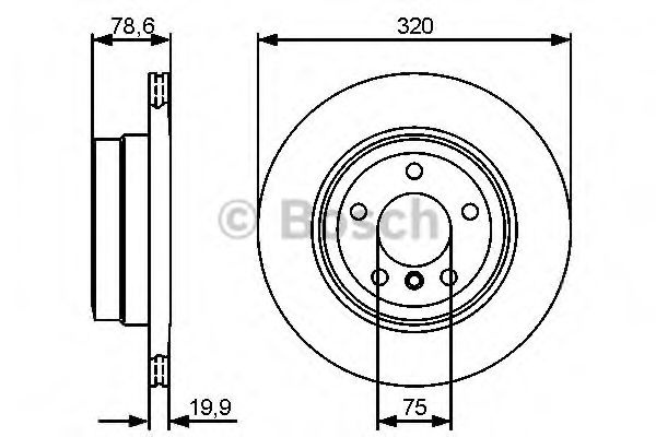 Disc frana BMW X6 (E71, E72) (2008 - 2014) BOSCH 0 986 479 442 piesa NOUA