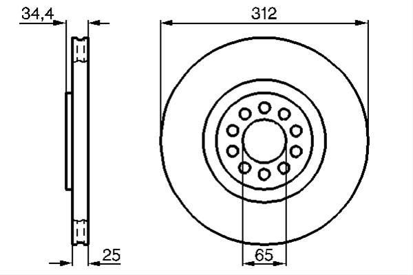 Disc Frana Bosch Audi 0 986 478 467