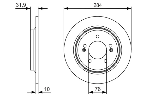 Disc Frana Bosch Kia 0 986 479 V09