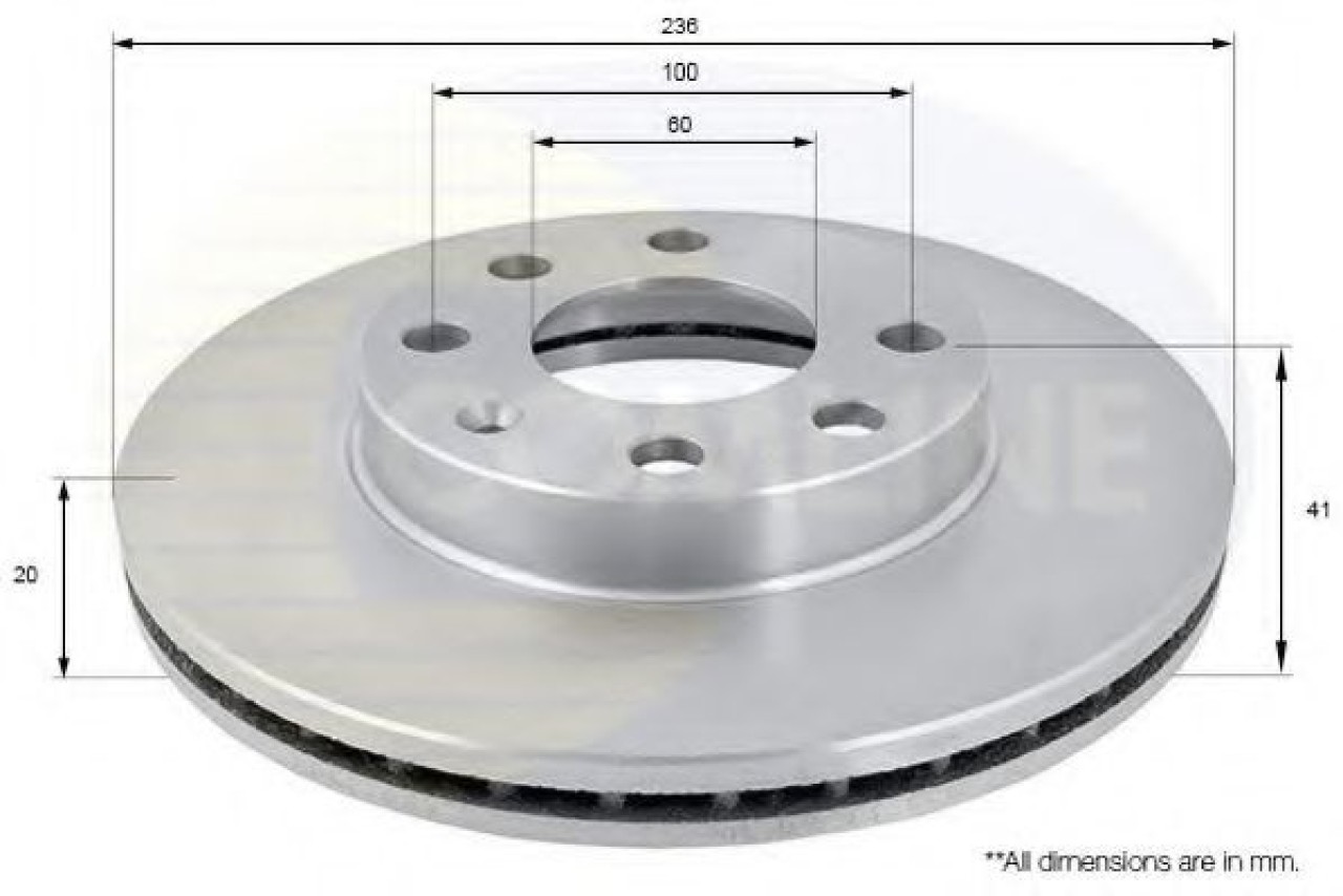 Disc frana CHEVROLET AVEO Hatchback (T300) (2011 - 2016) COMLINE ADC1008V piesa NOUA