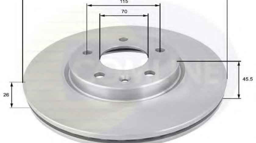 Disc frana CHEVROLET CRUZE Hatchback (J305) (2011 - 2016) COMLINE ADC1153V piesa NOUA