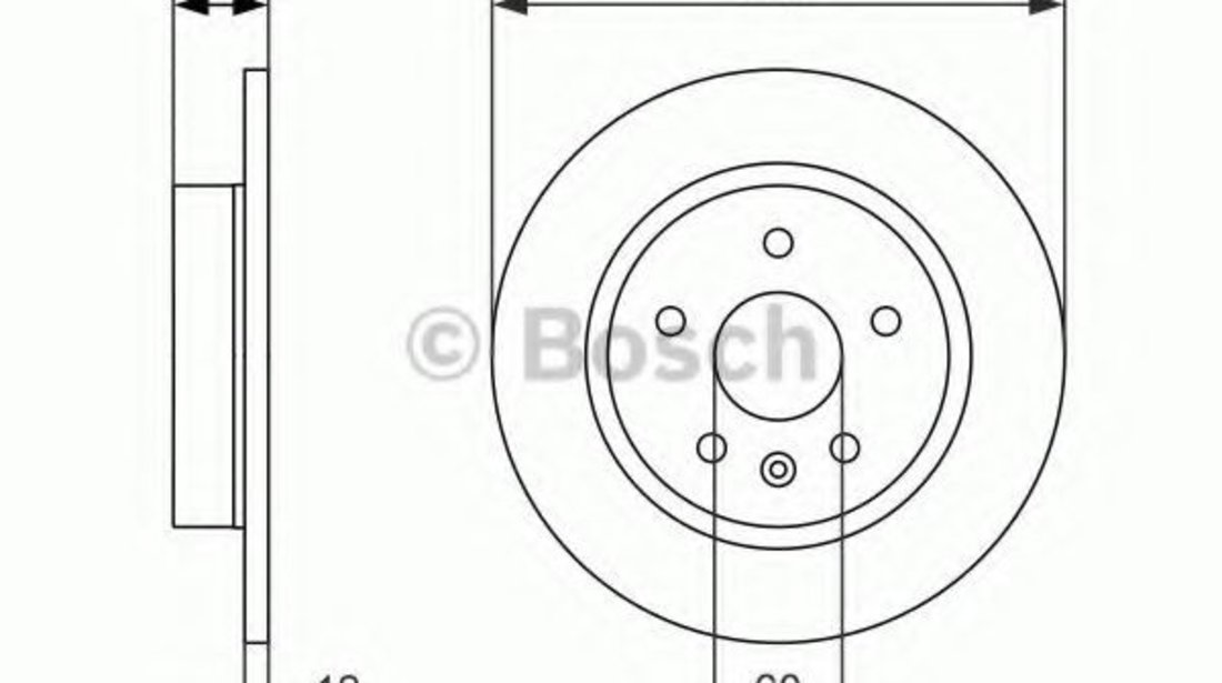 Disc frana CHEVROLET CRUZE Hatchback (J305) (2011 - 2016) BOSCH 0 986 479 645 piesa NOUA