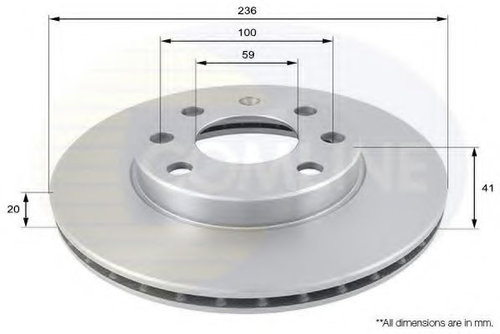 Disc frana CHEVROLET SPARK (2005 - 2016) COMLINE ADC1047V piesa NOUA