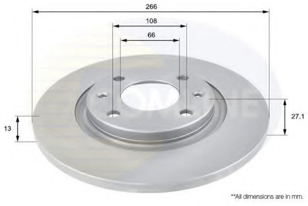 Disc frana CITROEN BERLINGO caroserie (M) (1996 - 2016) COMLINE ADC1521 piesa NOUA