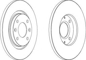 Disc frana CITROEN BERLINGO caroserie (M) (1996 - 2016) FERODO DDF1000 piesa NOUA