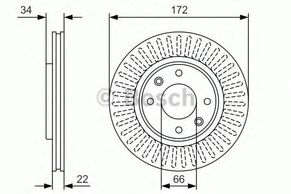 Disc frana CITROEN BERLINGO (MF) (1996 - 2016) BOSCH 0 986 479 R63 piesa NOUA