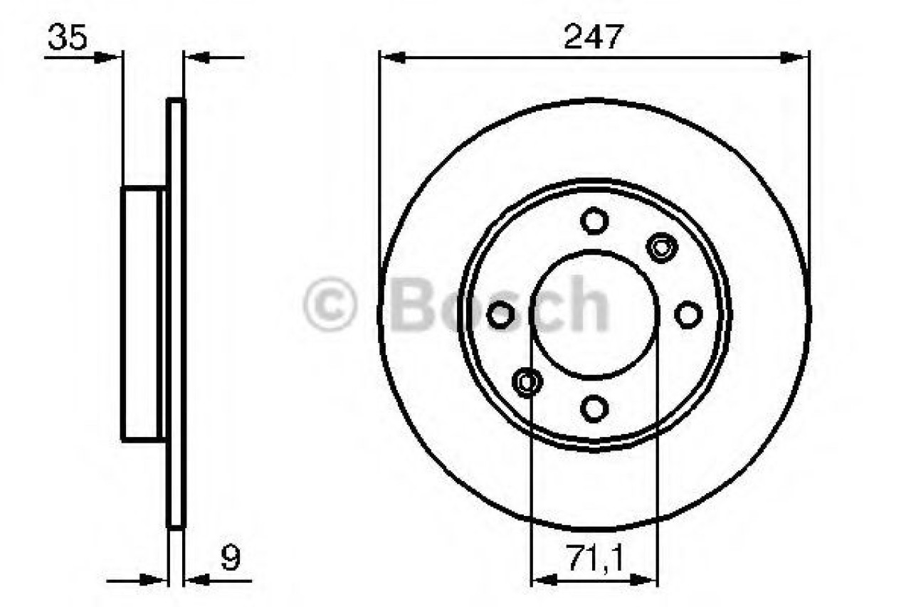 Disc frana CITROEN BERLINGO (MF) (1996 - 2016) BOSCH 0 986 479 B40 piesa NOUA