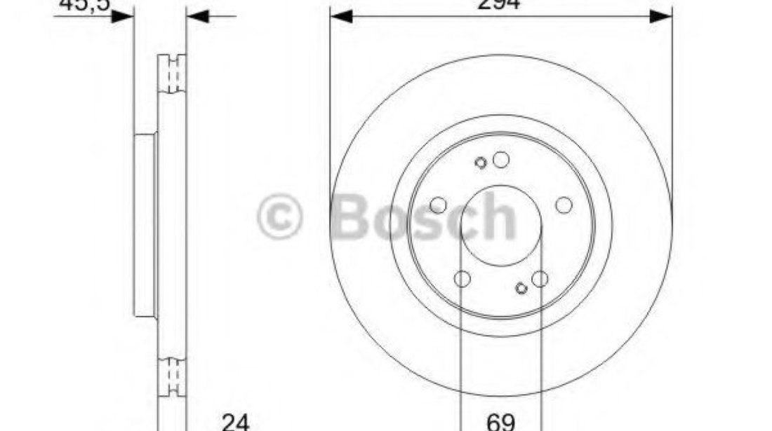 Disc frana CITROEN C-CROSSER ENTERPRISE (2009 - 2016) BOSCH 0 986 479 372 piesa NOUA