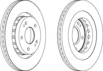 Disc frana CITROEN C-CROSSER ENTERPRISE (2009 - 2016) FERODO DDF1642 piesa NOUA