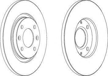 Disc frana CITROEN C-ELYSEE (2012 - 2016) FERODO DDF1000 piesa NOUA