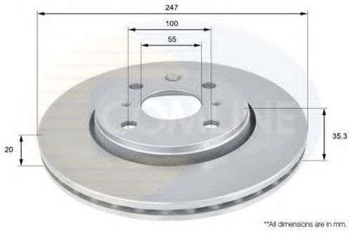 Disc frana CITROEN C1 II (2014 - 2016) COMLINE ADC1561V piesa NOUA