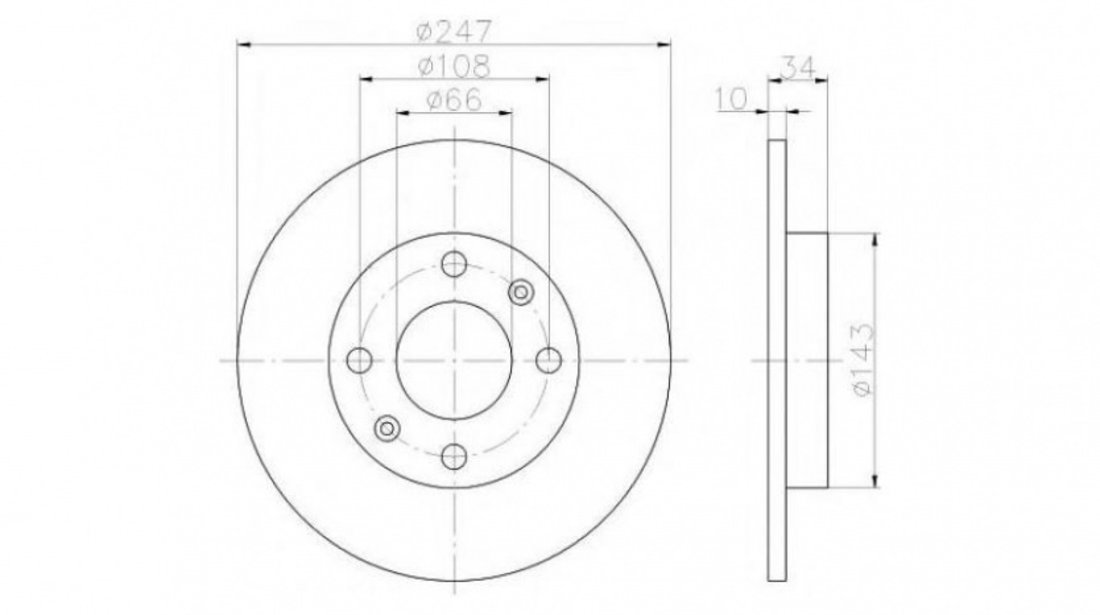 Disc frana Citroen C15 (VD-_) 1984-2005 #2 08298510