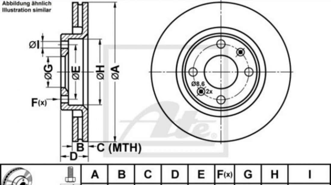 Disc frana Citroen C2 ENTERPRISE 2009-2016 #2 0986478618