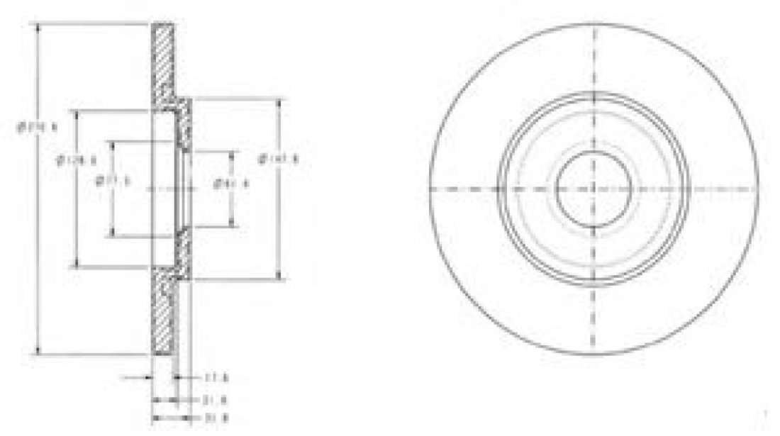 Disc frana CITROEN C2 ENTERPRISE (2009 - 2016) DELPHI BG3421 piesa NOUA