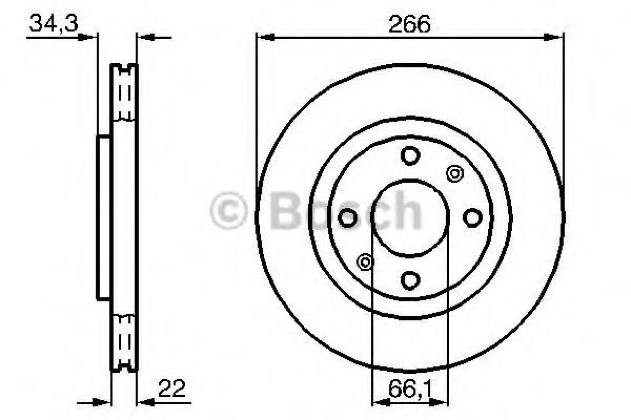 Disc frana CITROEN C3 I (FC) (2002 - 2016) BOSCH 0 986 478 618 piesa NOUA