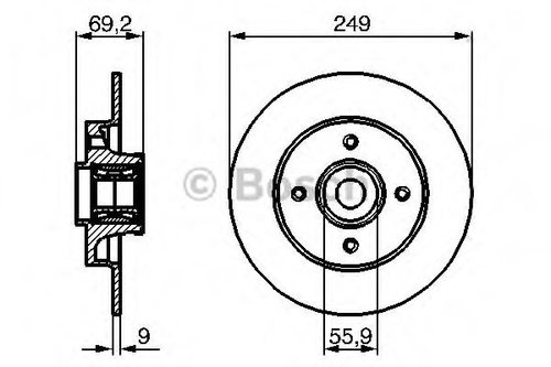 Disc frana CITROEN C3 II (2009 - 2016) BOSCH 0 986 479 275 piesa NOUA