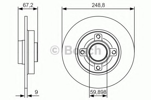 Disc frana CITROEN C4 Cupe (LA) (2004 - 2011) BOSCH 0 986 479 S42 piesa NOUA