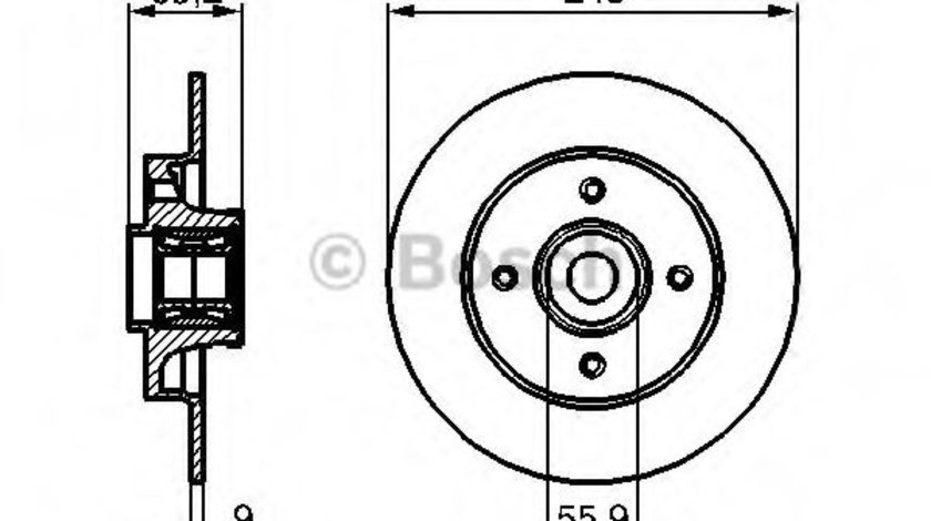 Disc frana CITROEN C4 I (LC) (2004 - 2011) BOSCH 0 986 479 275 piesa NOUA